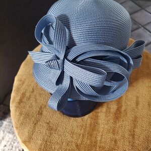 Women's Beautiful Blue Ribbon Hat